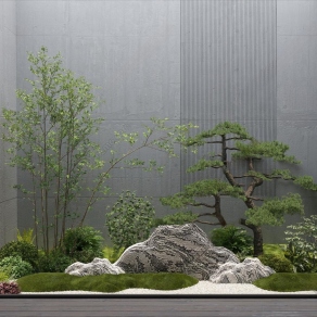 现代植物景观造景3D模型下载
